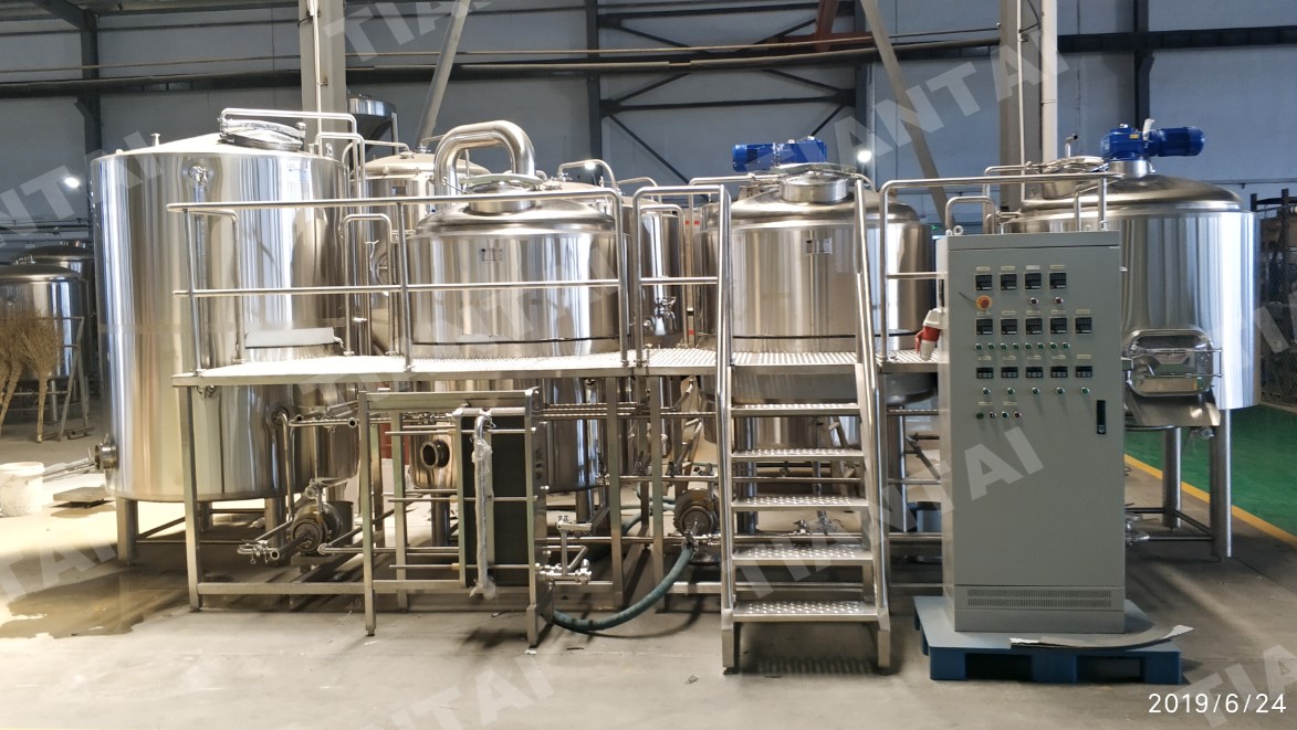 Gas heatec 1000L micro brewery plant Shipping to Chile